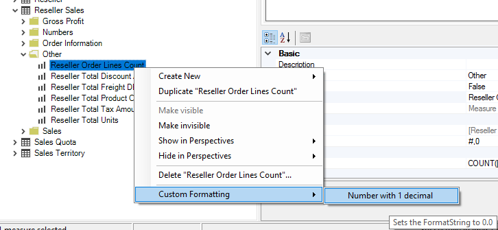 Custom Actions show up directly in the context menu