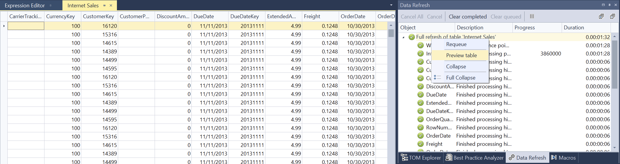Data refresh