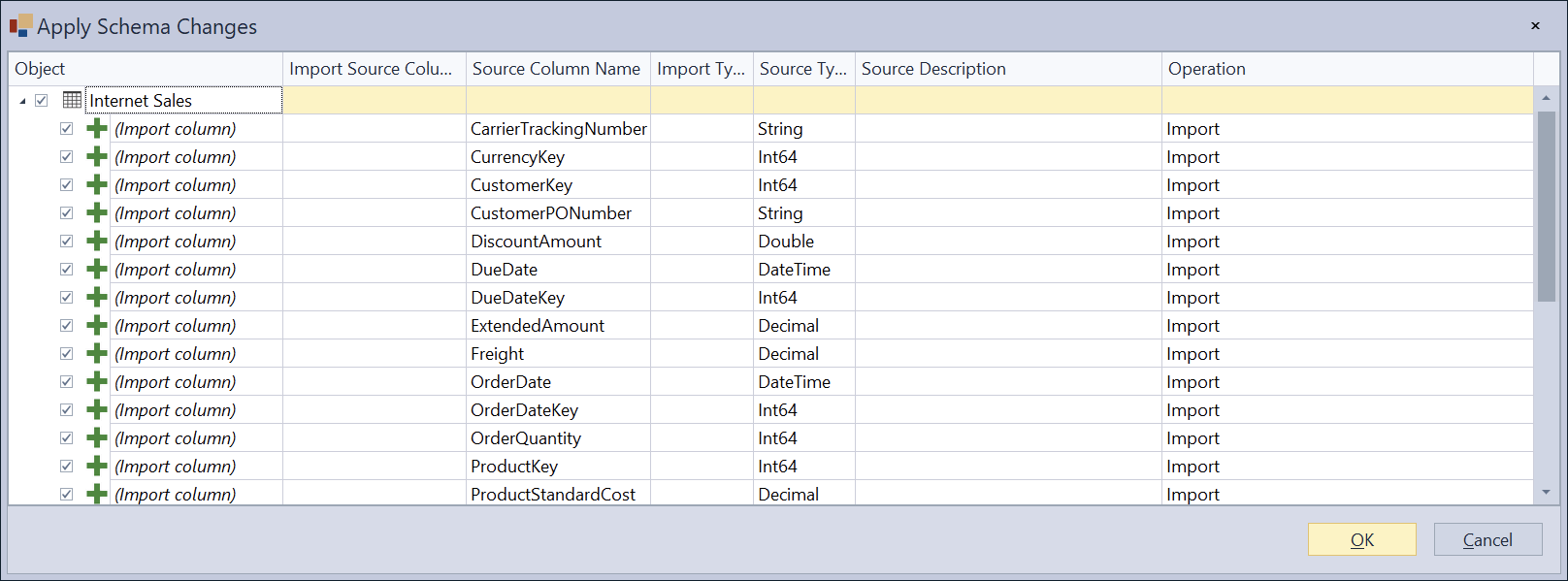 Schema compare