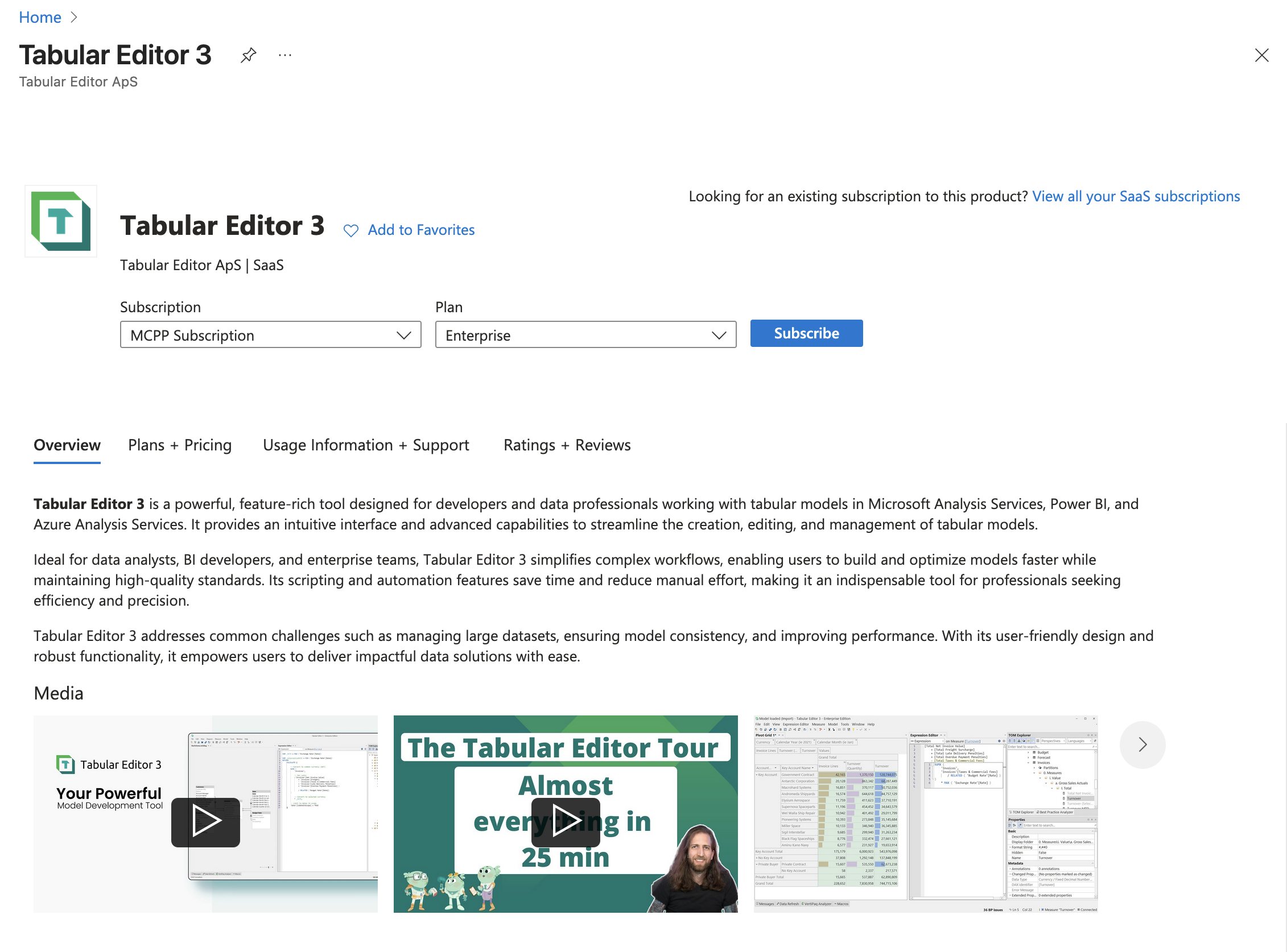 Azure Marketplace Subscribe to offer
