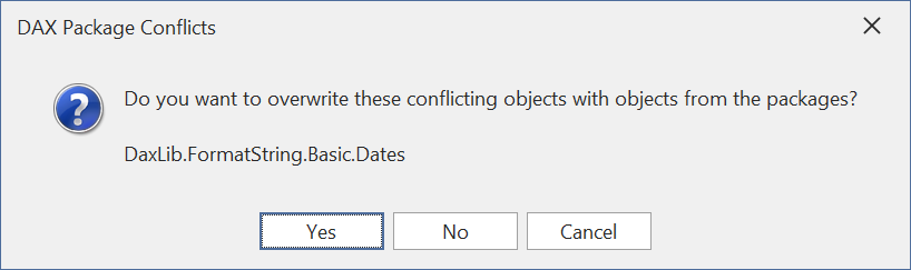 Install package name conflict