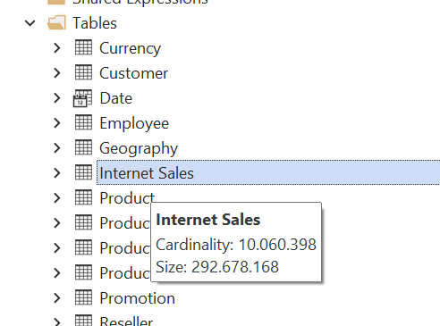 Vertipaq Analyzer Stats in TOM Explorer