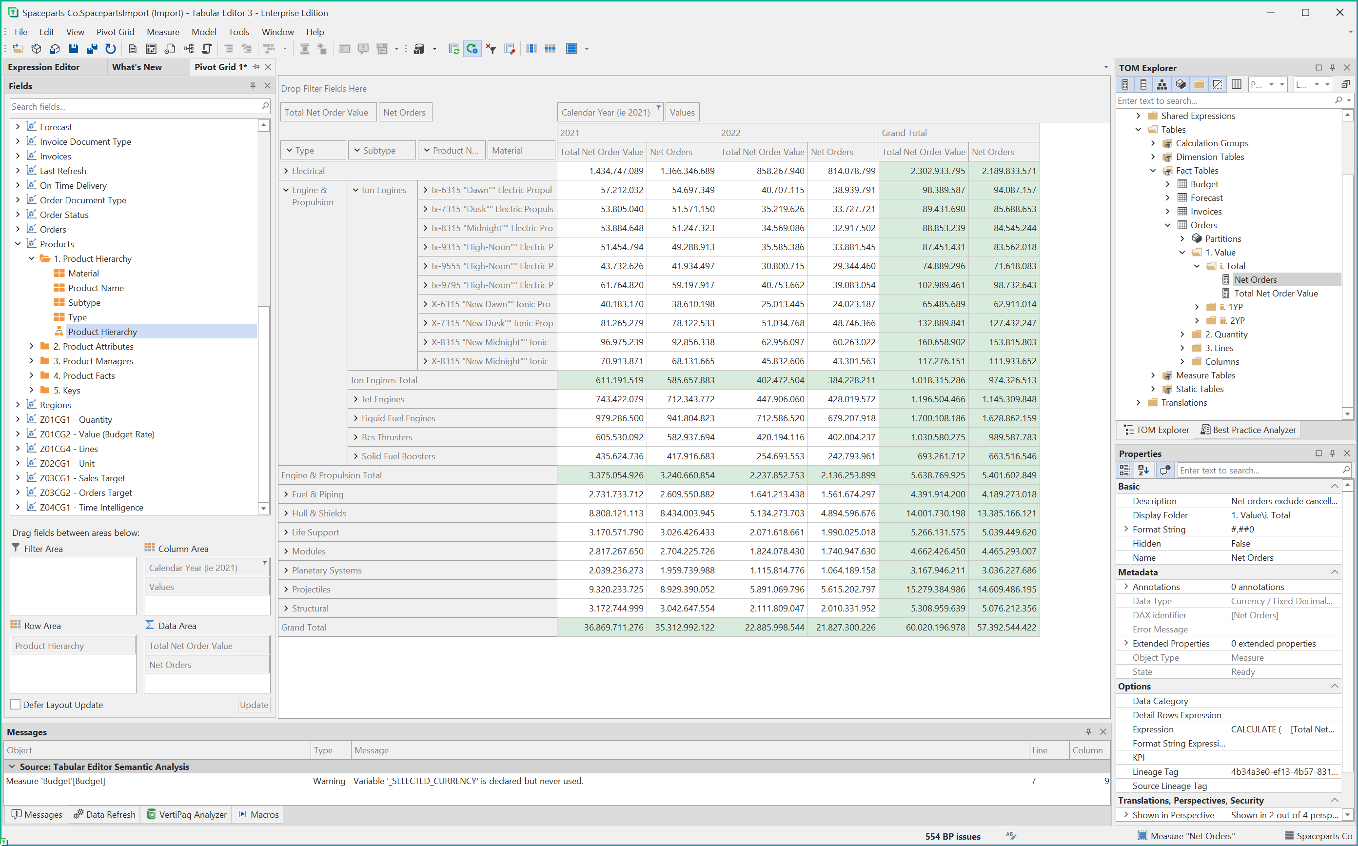 Pivot Grid Example