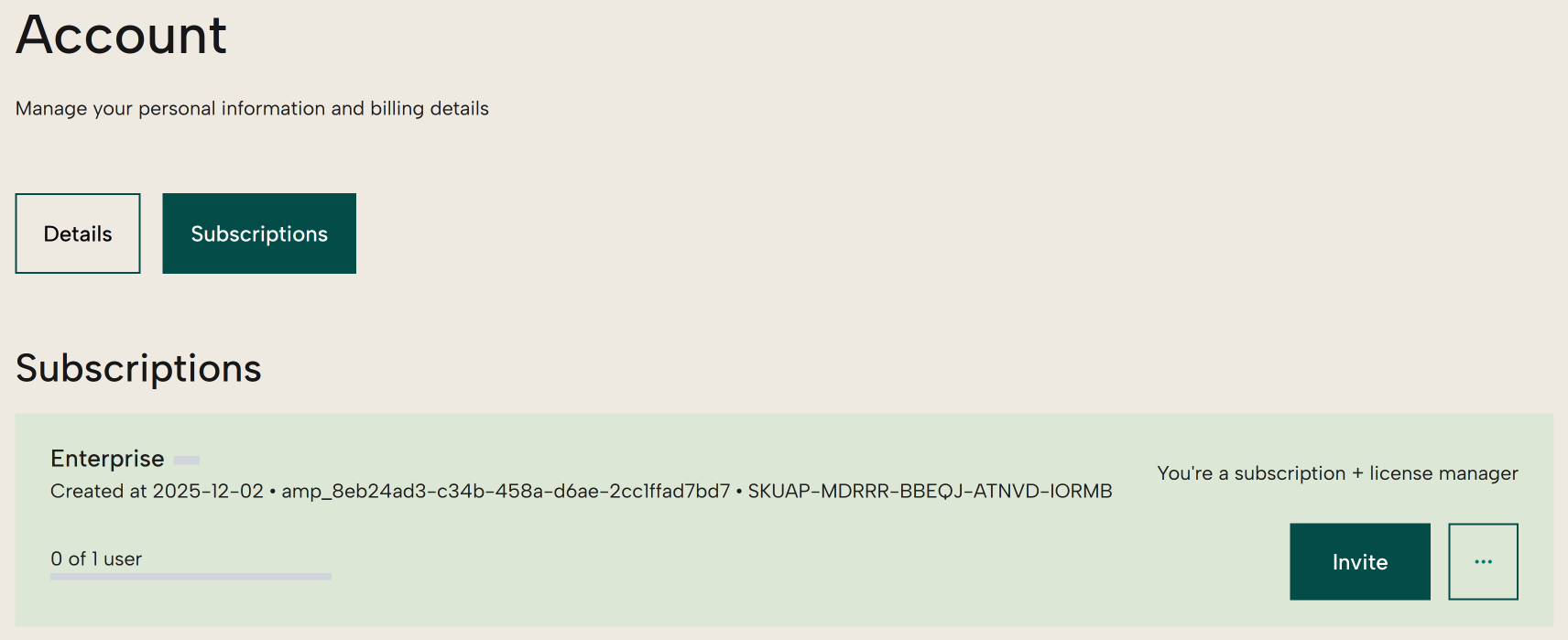 Azure Marketplace subscription activated